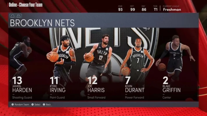 NBA2K22布鲁克林篮网队球员评分盘点