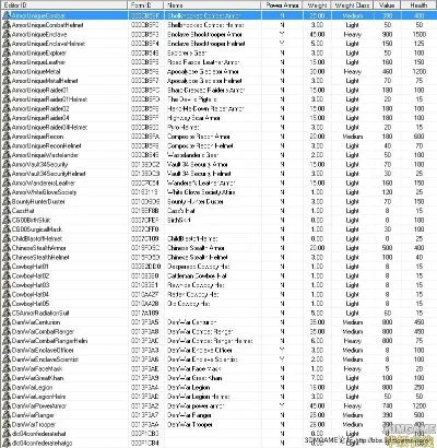 《辐射4》控制台物品代码全解析