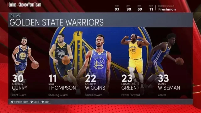 NBA 2K22手游首发阵容：湖人队与勇士队球星阵容揭秘