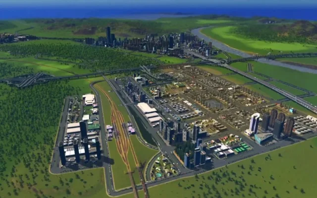 城市天际线工业区规划:经济、就业与可持续考量