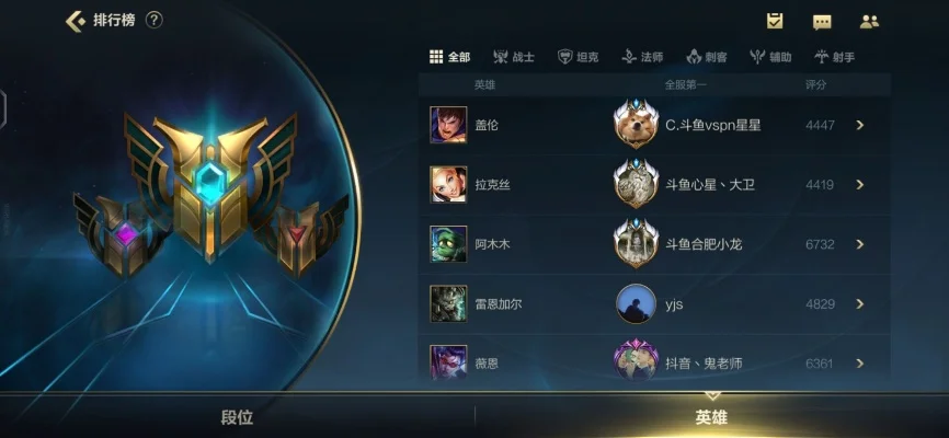 lol手游王者排行榜-lol手游英雄排行榜