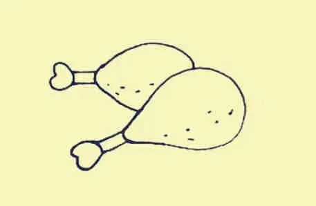 简单鸡腿简笔画教程步骤解析