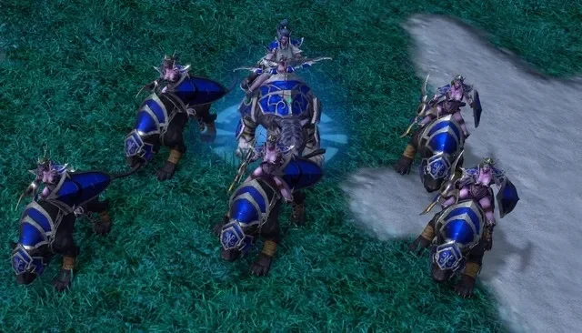 魔兽争霸3暗夜人族对战人类策略解析:前期狮鹫骑士、中期熊鹿流、后期WD与三流氓战术