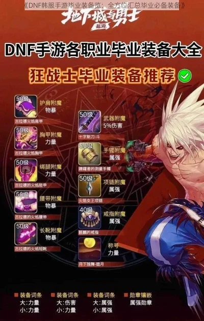 韩服dnf手游修罗毕业装备-韩服DNF修罗毕业装备解析