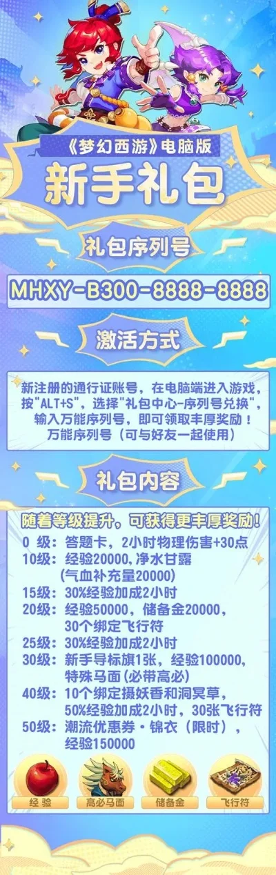 梦幻西游2新手礼包奖励-梦幻西游新手礼包解析