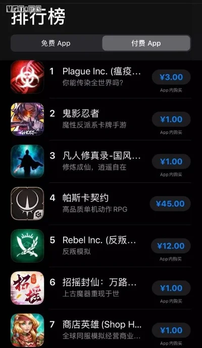苹果经典免费游戏排行榜-苹果免费游戏精选推荐